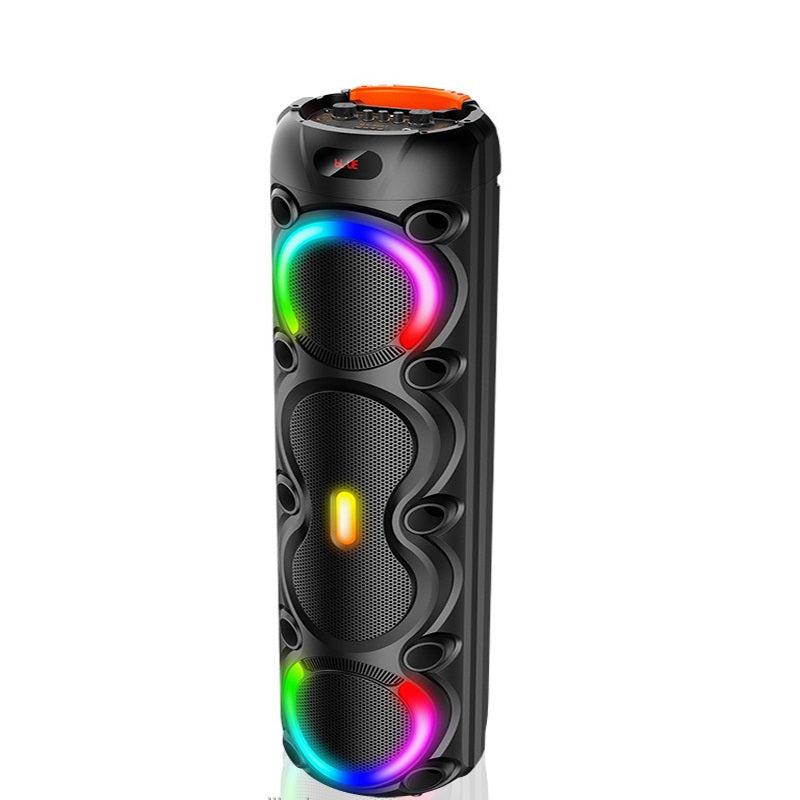 Преносима Bluetooth тонколона GY4801 8 инча с безжичен микрофон и RGB осветление