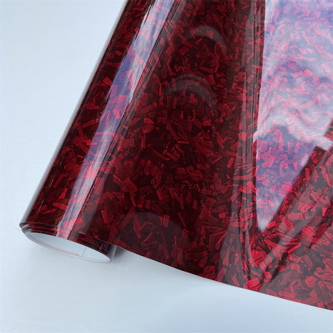 Фолио Forged Carbon Red Gloss - 1.52м. х 1м.