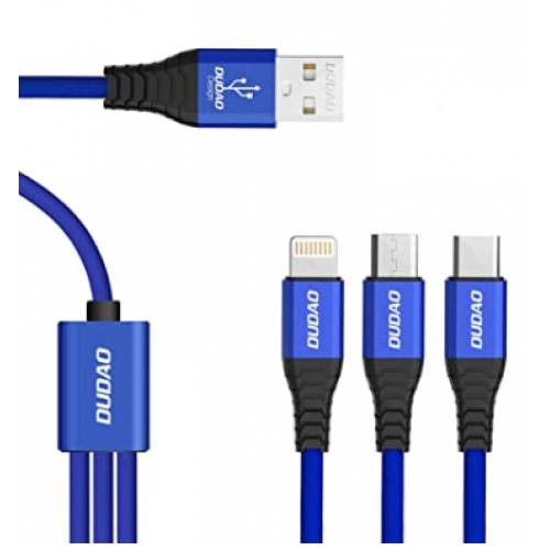 КАБЕЛ ЗА ЗАРЕЖДАНЕ НА ТЕЛЕФОН 3in1 DUDAO УСИЛЕН