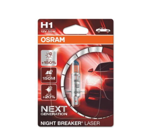 Крушка H1, 12V, 55W ерия:Night Breaker LASER