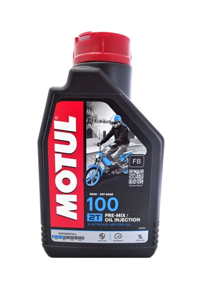 Масло MOTUL 100 2T MOTO MIX минерално за двутактови двигатели на скутери 1 литър