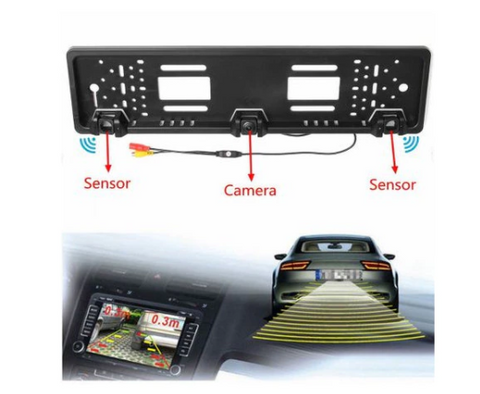 Парктроник с Камера за задно виждане комплект вградени в стойката/рамката за регистрационния номер