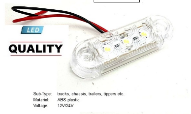 Габарит Led мини - Бял 12-24 V ( 2бр. пакет)-0171