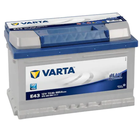 Акумулатор Varta Blue, 72AH, 572409068 E43