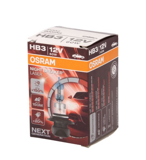 Крушка HB3 OSRAM 12V, 60W P20D, серия: Night Breaker Laser +150%