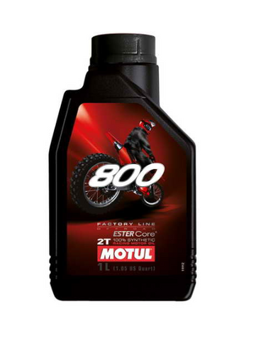 Двигателно масло MOTUL 800 2T off Road FACTORY LINE, оф-роуд, 100% синтетично 1 литър