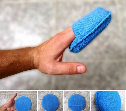 Гъба за полиране с микрофибър / Микрофибърна ръкохватка тампон за почистване и полиране на кола и мебели