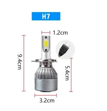 LED Крушки за фар C6 H1/H4/H7/H8/H9/H11/HB3/HB4 с вентилатор